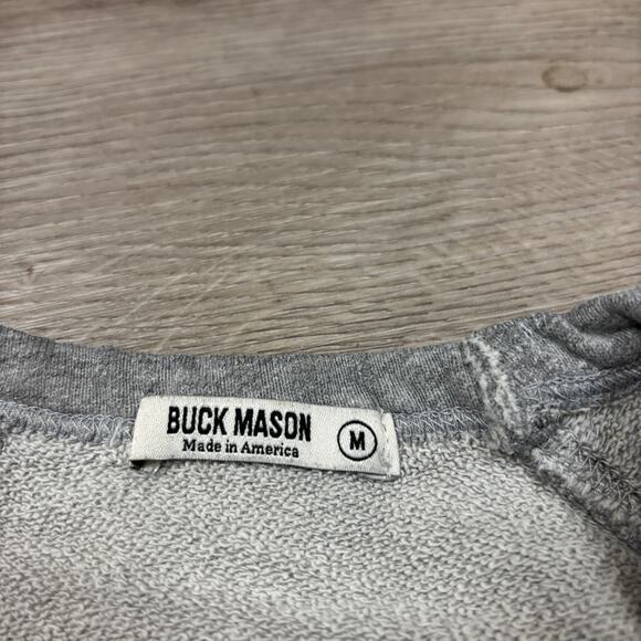 Buck Mason French Terry Raglan Sweatshirt Pullover Men's M Minimalist Americana - Picture 4 of 9